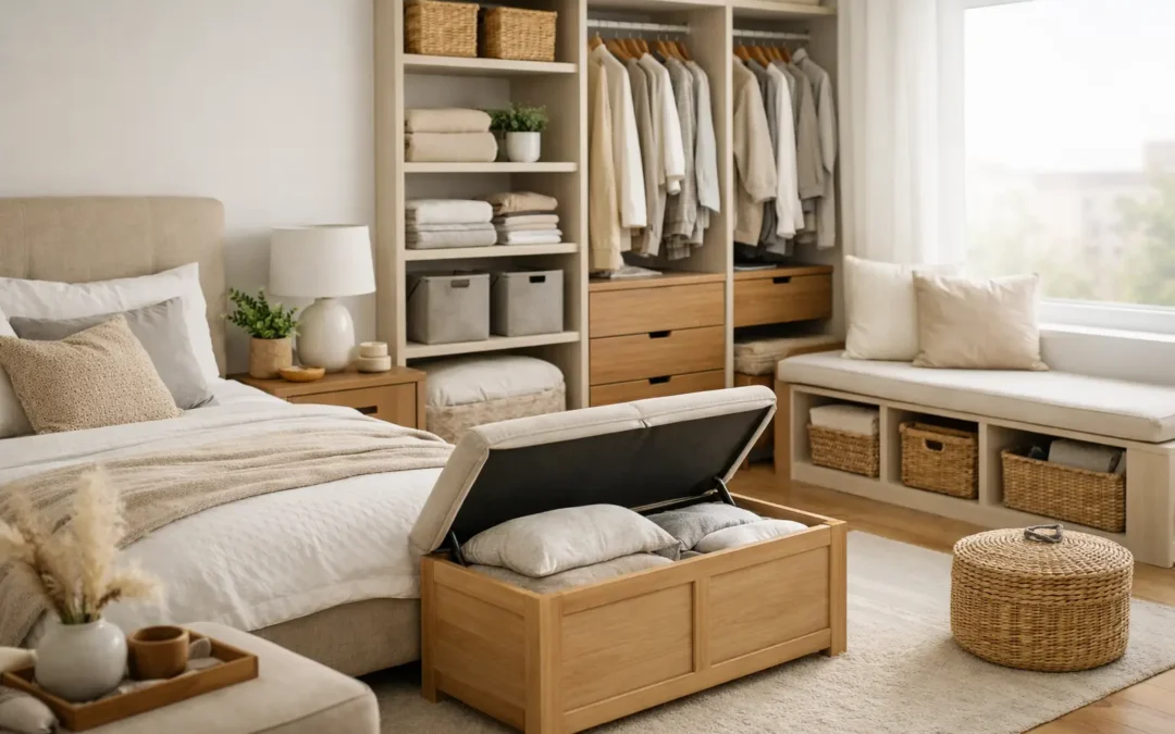 12 Best Bedroom Storage Ideas for a Calmer Room