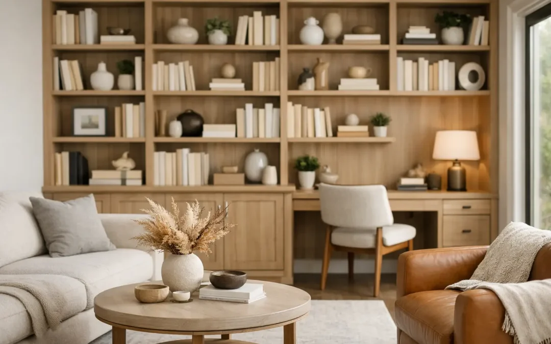 Built In Libraries for Beautiful, Useful Rooms