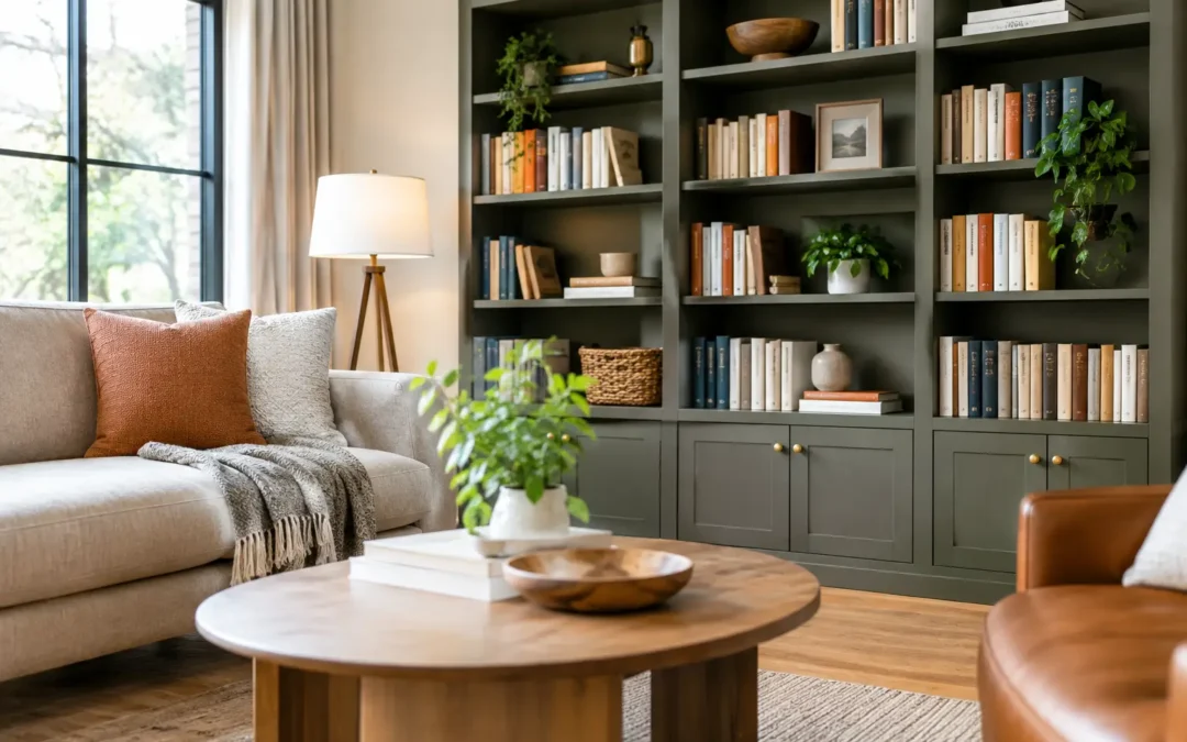 Library Shelving for Living Rooms That Fits