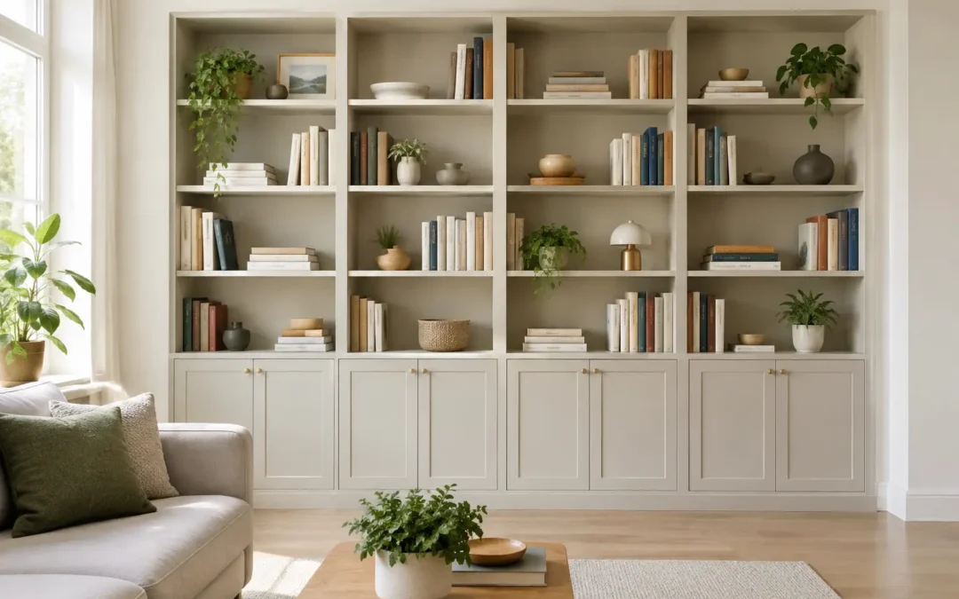 Library Wall Storage Case Study for a Calm Home